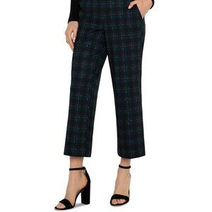 LIVERPOOL MABEL PULL-ON ANKLE STRAIGHT Size MM / DARK FOREST TARTAN PLAID